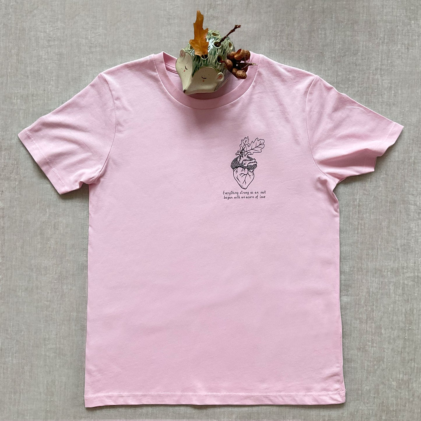 Tricou "Acorn of love" - Kids, Cotton Pink