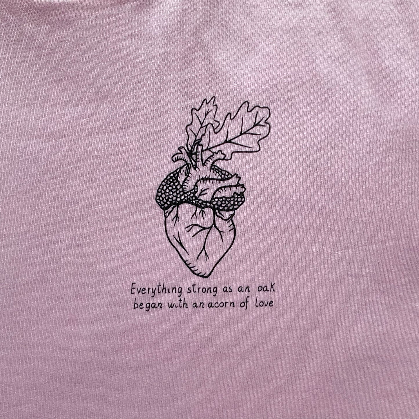 Tricou "Acorn of love" - Kids, Cotton Pink