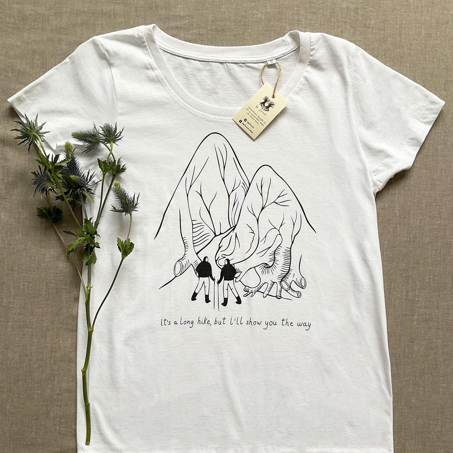 Tricou "I'll show you the way", Scoop neckline, White