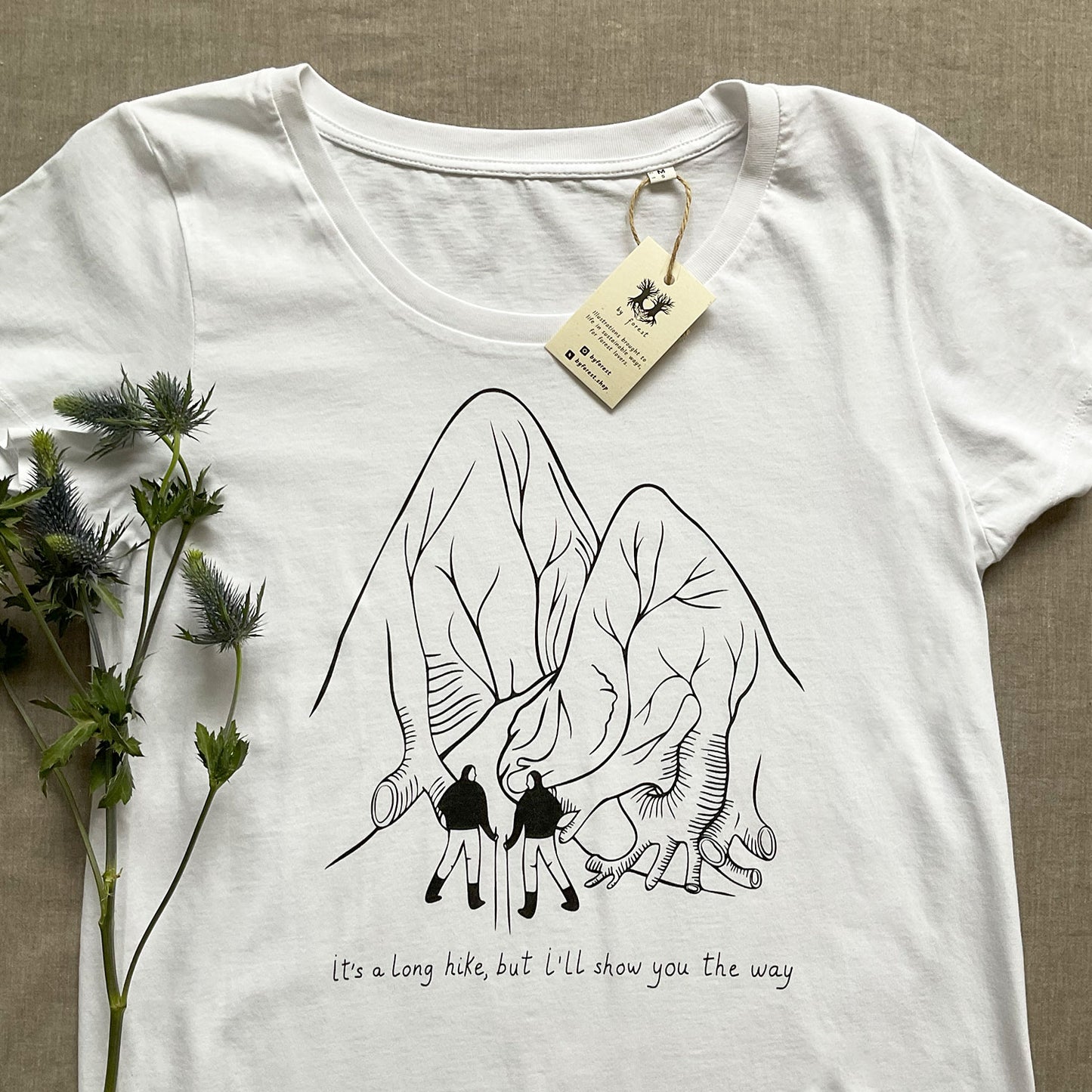 Tricou "I'll show you the way", Scoop neckline, White