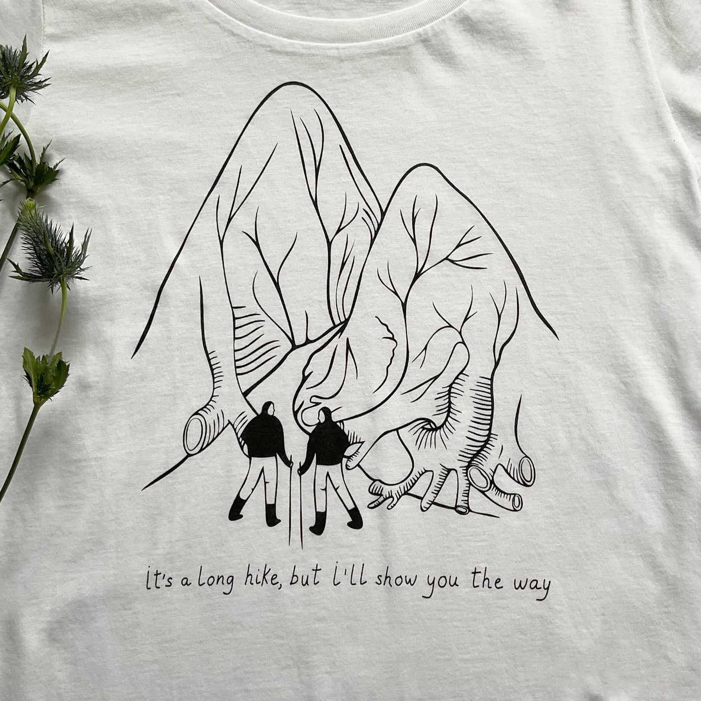 Tricou "I'll show you the way", Scoop neckline, White