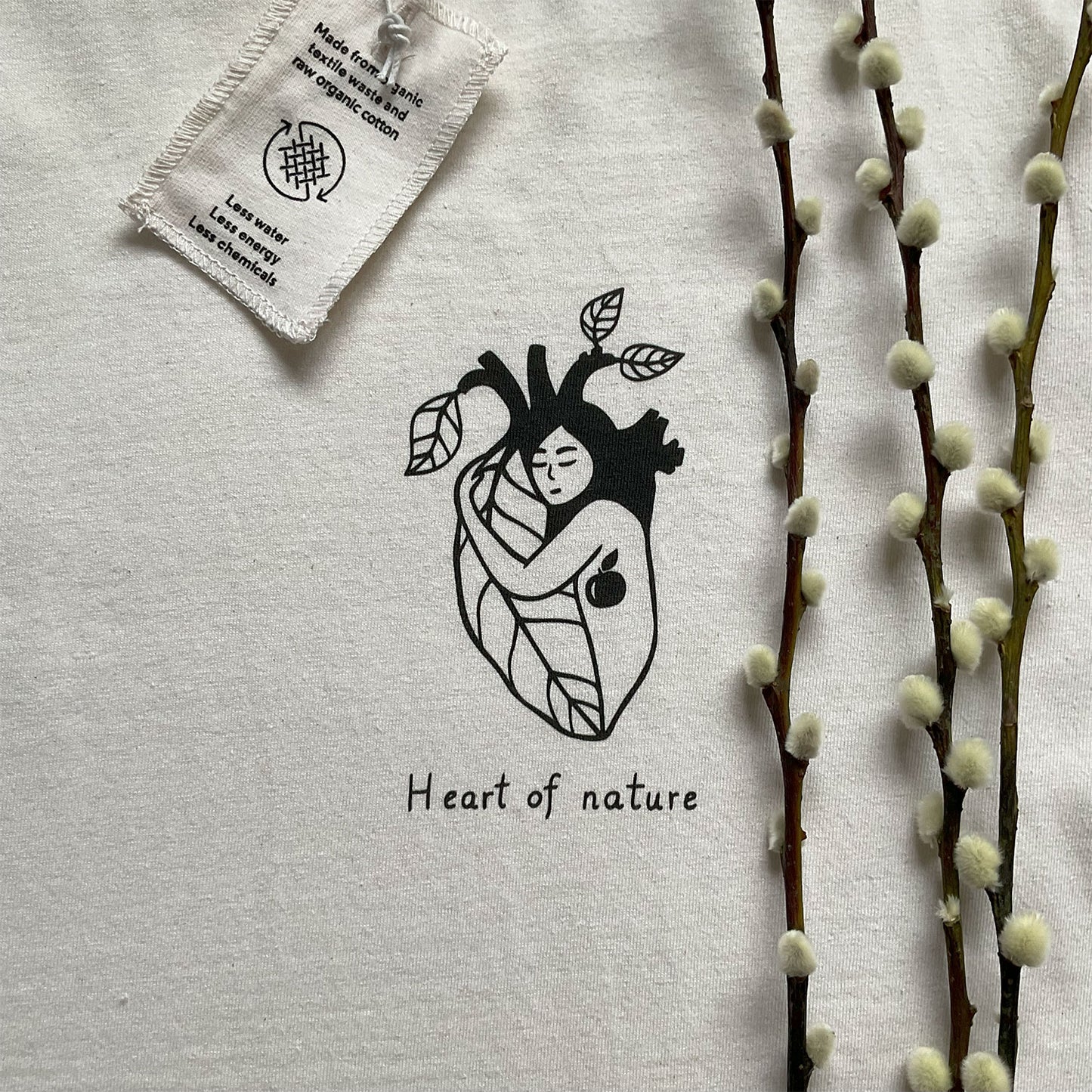Tricou "Heart of nature",  RE-White