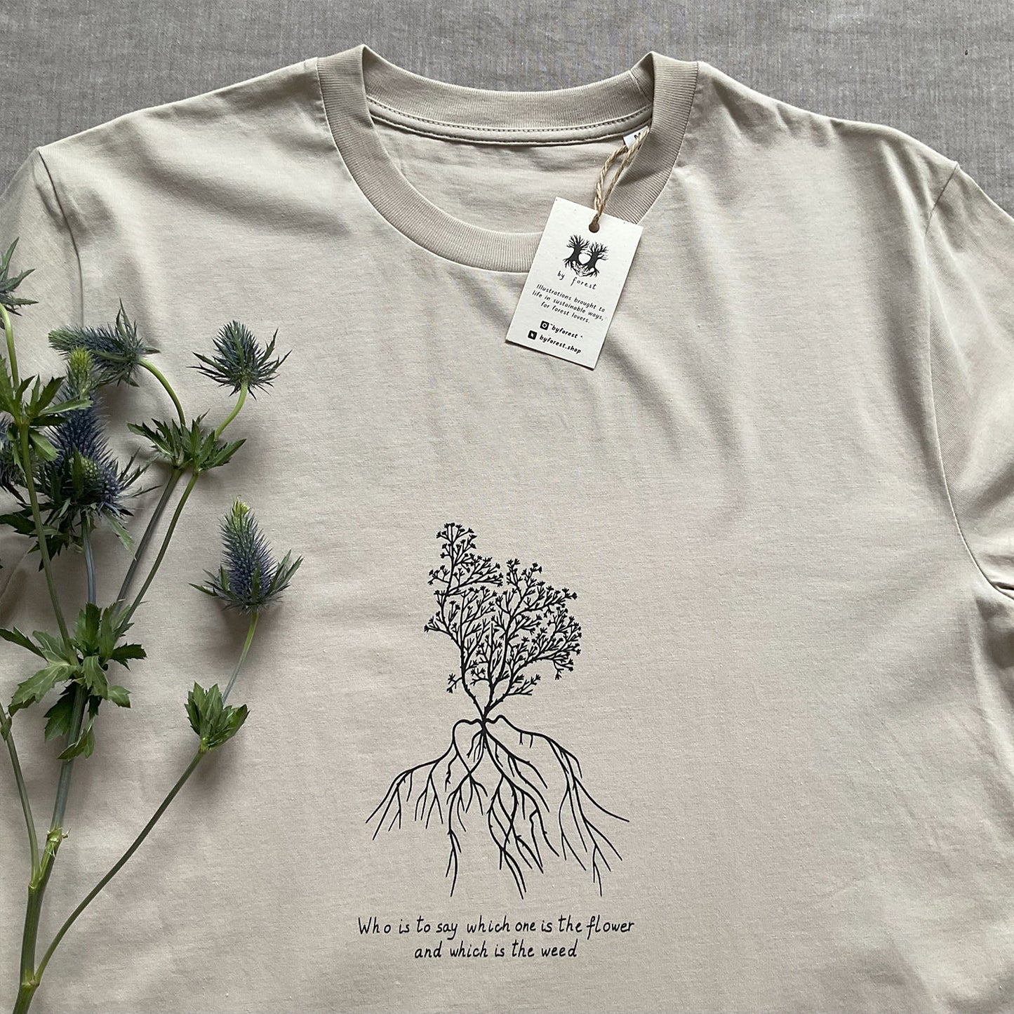 Tricou "Which one is the flower", Desert dust