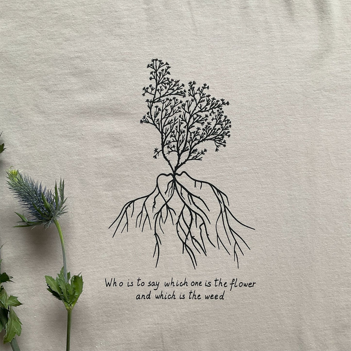 Tricou "Which one is the flower", Desert dust