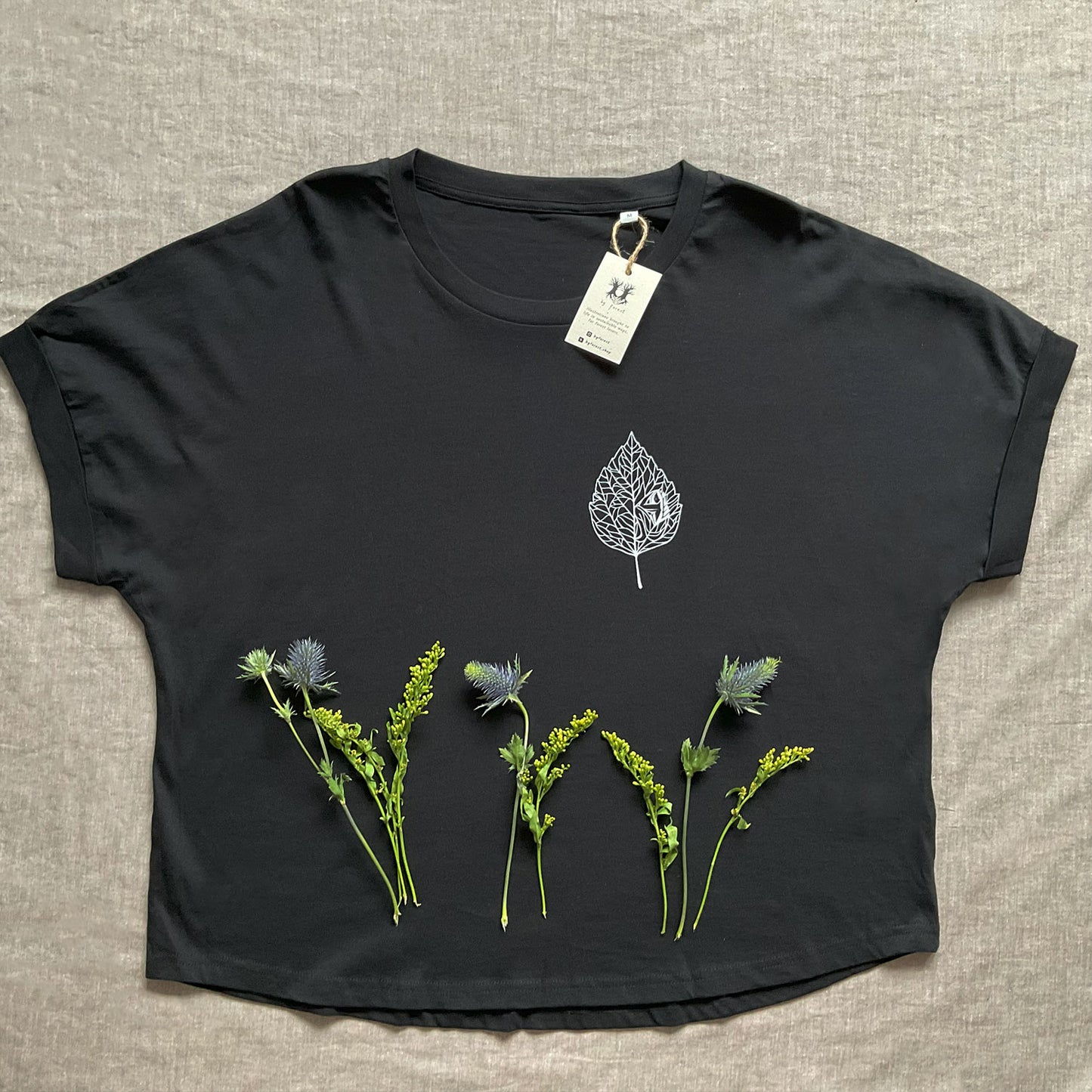 Tricou cu mâneci rulate "Camouflage", Black