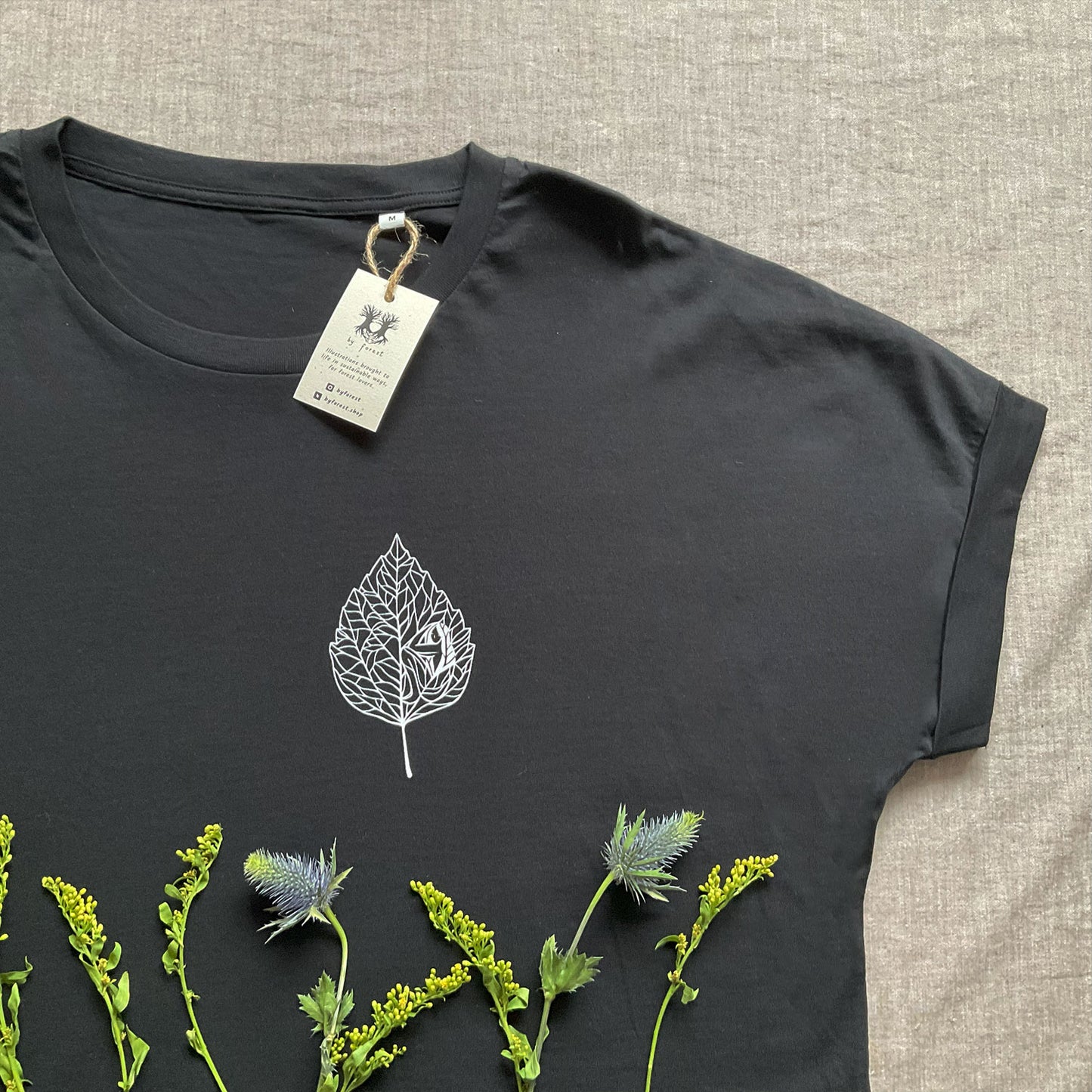Tricou cu mâneci rulate "Camouflage", Black
