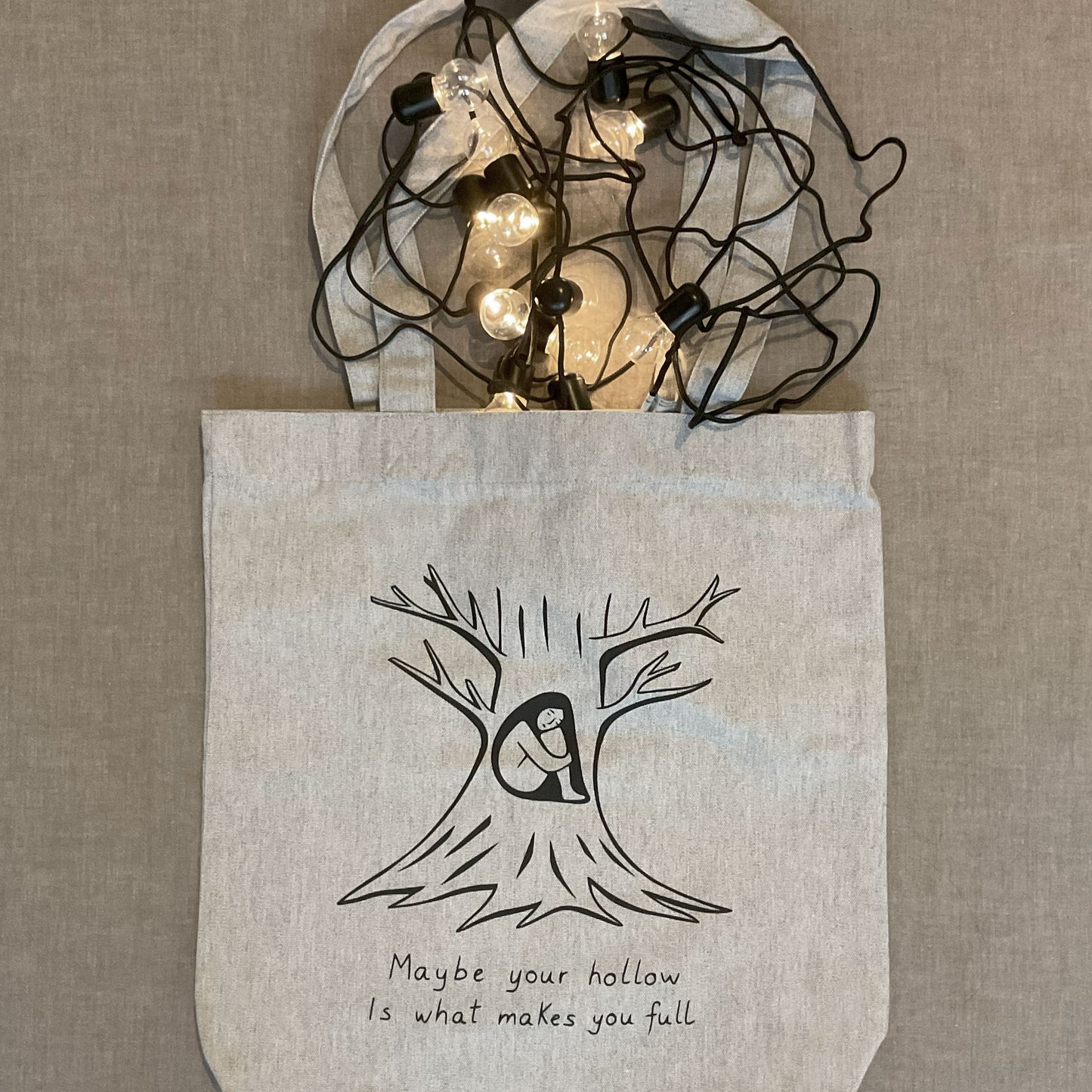 Traista "What makes you full", Heather Gray