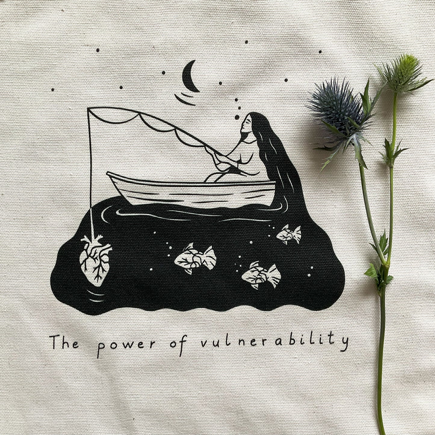 Traista "Power of vulnerability", Natural raw
