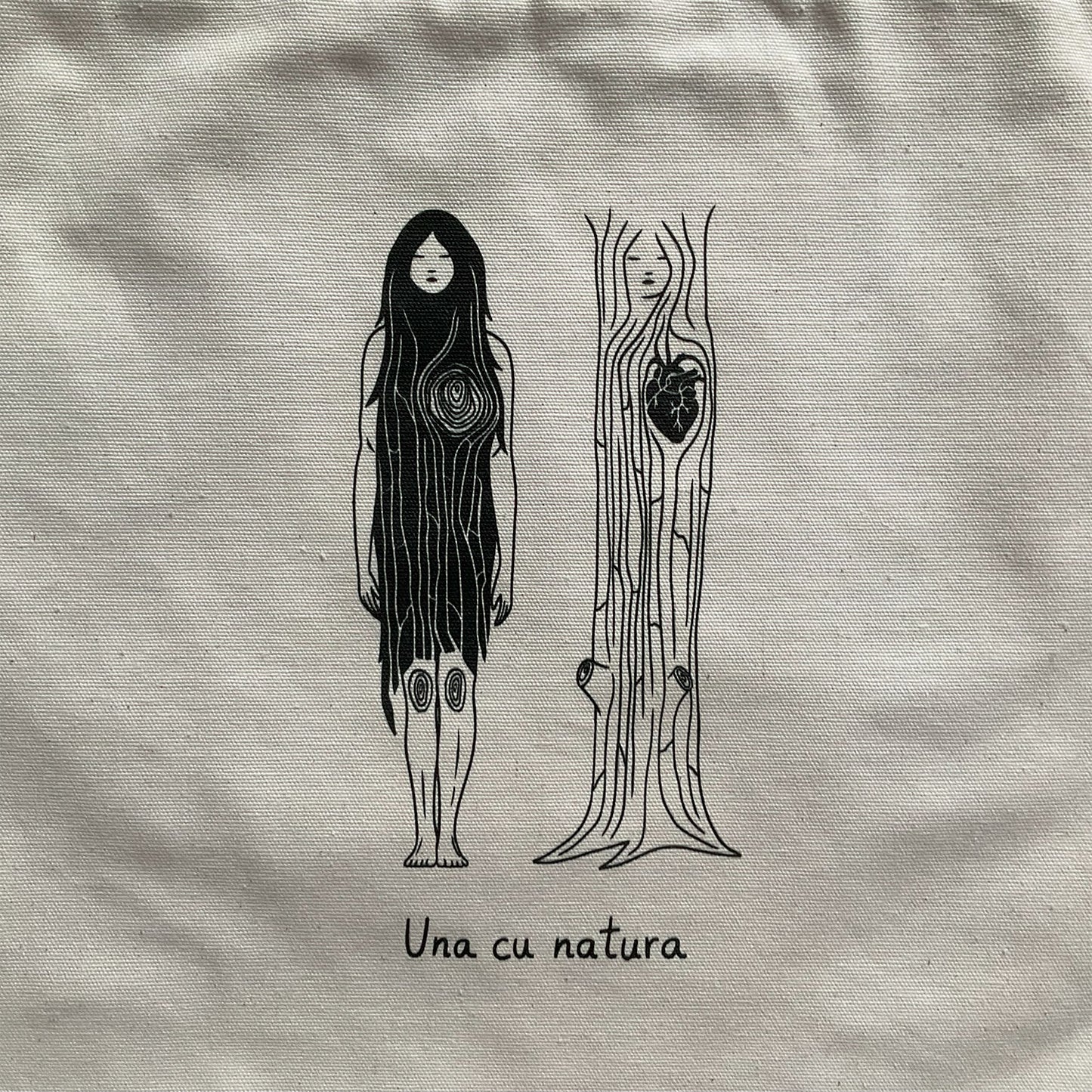 Traista "Una cu natura", Natural raw