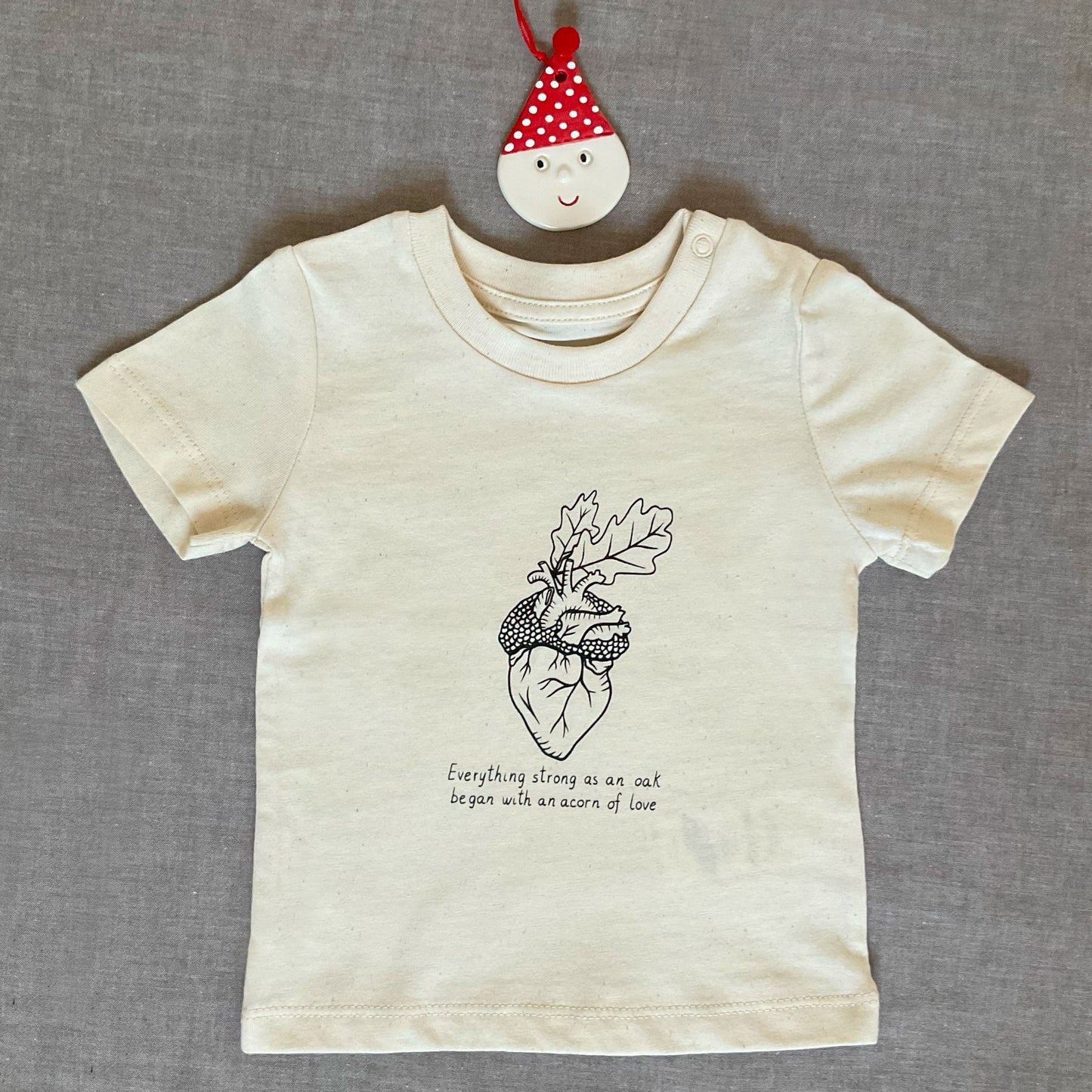 Tricou "Acorn of love" - Baby, Natural Raw