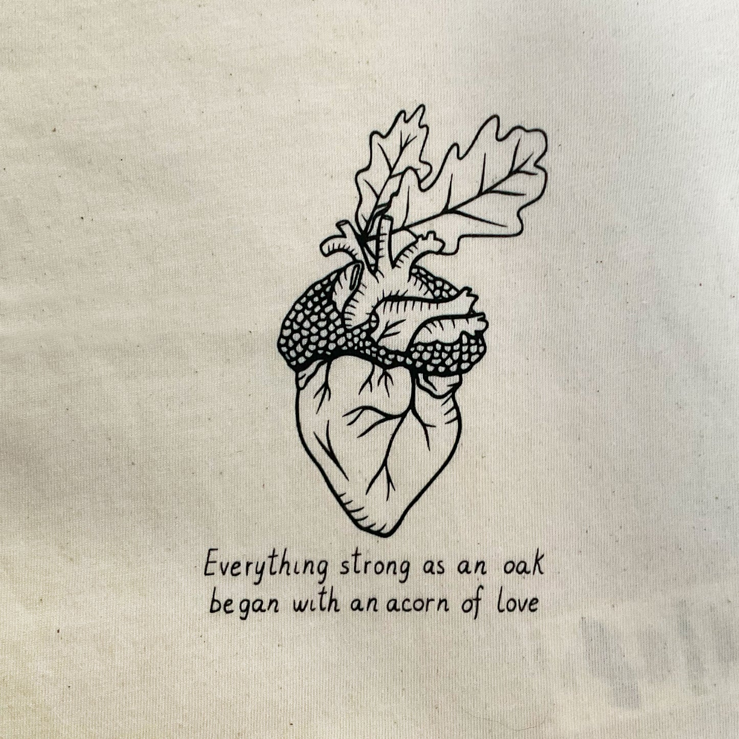 Tricou "Acorn of love" - Baby, Natural Raw