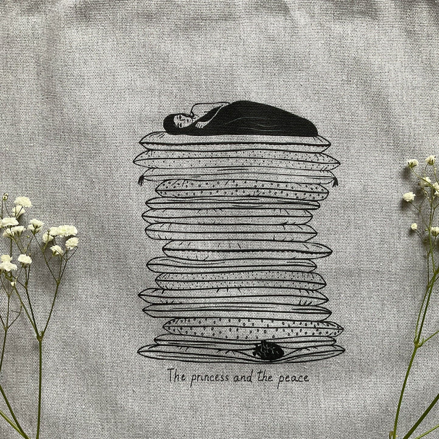 Traista "The princess and the peace", Heather grey