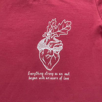 "Acorn of love" - Tight fit T-shirt - Scoop Neckline