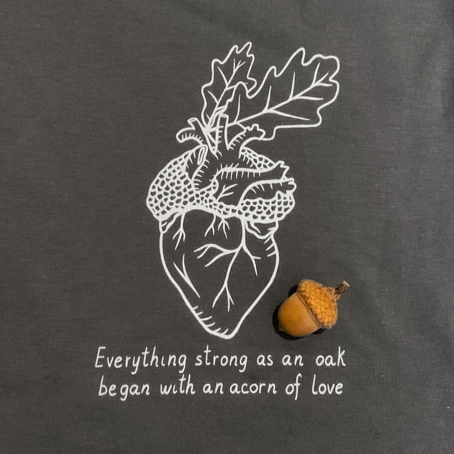 "Acorn of love" - Tight fit T-shirt - Scoop neckline