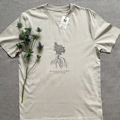 Tricou "Which one is the flower", Desert dust