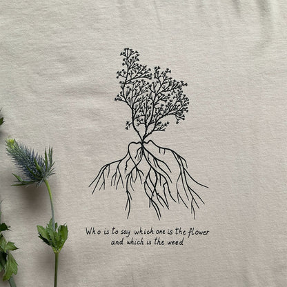 Tricou "Which one is the flower", Desert dust