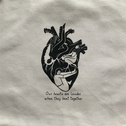 Traista "Louder togheter", Natural raw