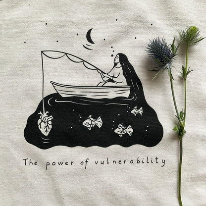 Traista "Power of vulnerability", Natural raw